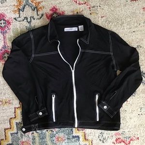 Black Jacket with white accents